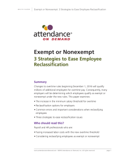 Exempt or Nonexempt: 3 strategies to ease employee reclassification