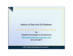 History of Gas and Oil Pipelines