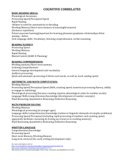 Cognitive Measures - SEK Interlocal #637