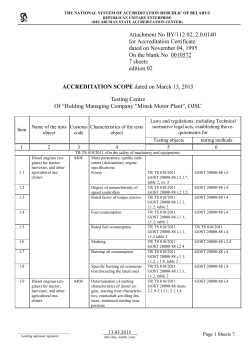 Приложение к аттестату аккредитации
