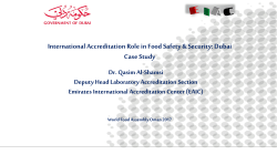 Qasim Al Shamsi - International Accreditation Role in