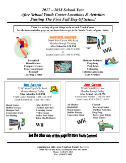 2017-18 Locations And Activities