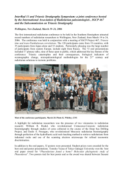 InterRad 11 and Triassic Stratigraphy Symposium: a joint