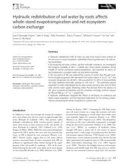 Hydraulic redistribution of soil water by roots affects wholestand