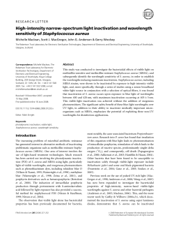 High-intensity narrow-spectrum light inactivation and wavelength