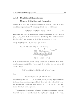 A.1.3 Conditional Expectation: General Definition and Properties