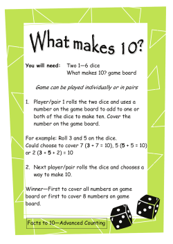 Game can be played individually or in pairs