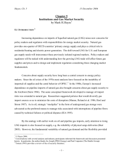 Chapter 5 Institutions and Gas Market Security by Mark H.Hayes1