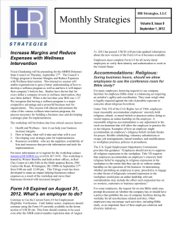 October 2010 Monthly Strategies