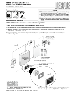503339 - 7" Graphic Touch Screen 503340 - 10.1