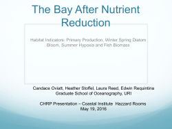The Bay after nutrient reduction. Habitat indicators