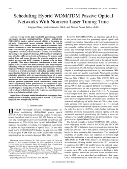 Scheduling Hybrid WDM/TDM Passive Optical Networks With