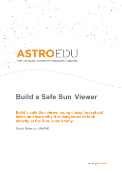 Build a safe Sun viewer using cheap household items and learn why