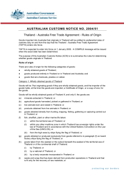 2004/51 - Thailand Australia Free Trade Agreement