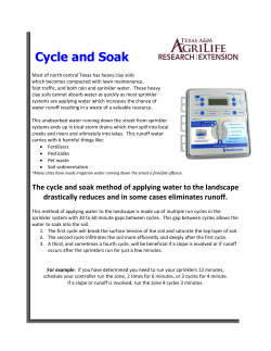 Cycle and Soak Sprinkler Method