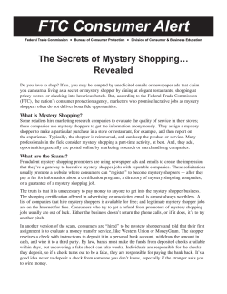 The Secrets of Mystery Shopping Revealed