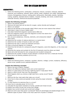 SNC 1D1 Final Exam Review