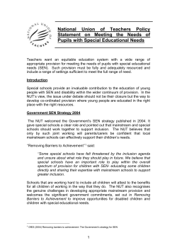 The Special Educational Consortium and Inclusion