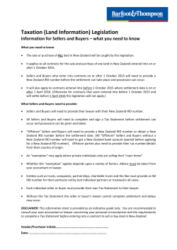 Taxation (Land Information) Legislation