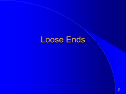 Loose Ends - NYU Stern