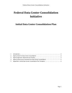 Data Center Consolidation Initiative