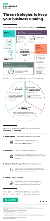 Three strategies to keep your business running infographic