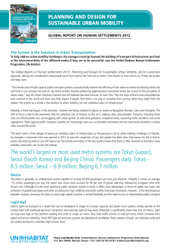 The world`s largest or most used metro systems are - UN