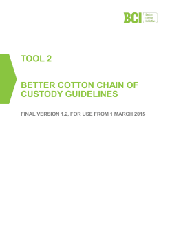 tool 2 better cotton chain of custody guidelines