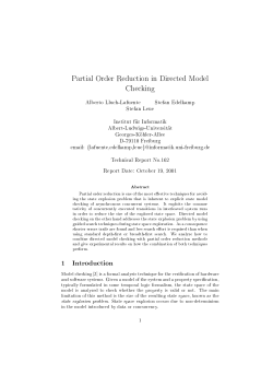 Partial Order Reduction in Directed Model Checking 1 Introduction