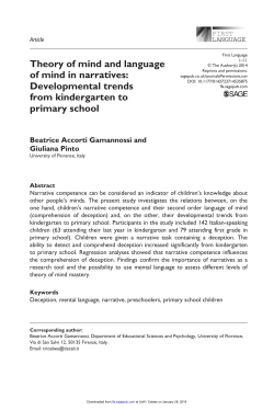 Theory of mind and language of mind in narratives: Developmental
