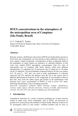 BTEX concentrations in the atmosphere of the metropolitan area of