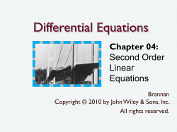 Differential Equations