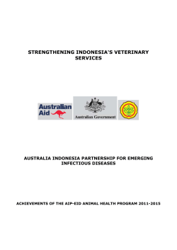 Achievements of The AIP-EID Animal Health Program 2011-2015