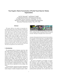 Non-Negative Matrix Factorization of Partial Track Data