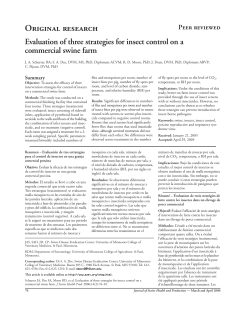 Evaluation of three strategies for insect control on a commercial