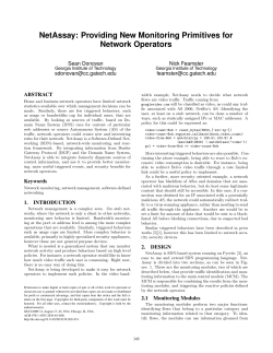 NetAssay: Providing New Monitoring Primitives for