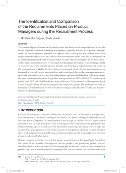 The Identification and Comparison of the Requirements Placed on