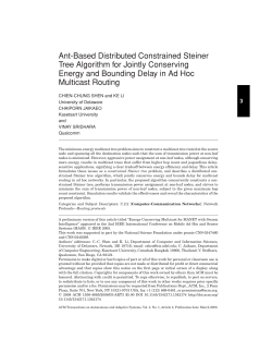 Ant-Based Distributed Constrained Steiner Tree