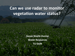 Can we use radar to monitor vegetadon water status?