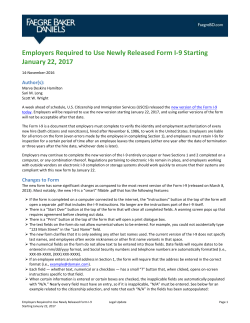 Employers required to use newly released form I-9