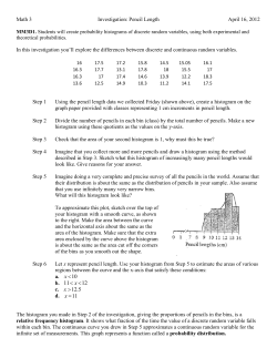 Math 3 Investigation: Pencil Length April 16, 2012 MM3D1. Students