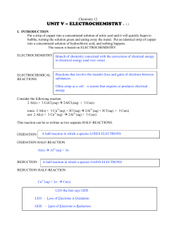 UNIT V &ndash; ELECTROCHEMISTRY v. 1.1