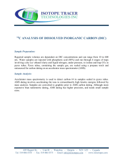 14C ANALYSIS OF DISSOLVED INORGANIC CARBON (DIC)