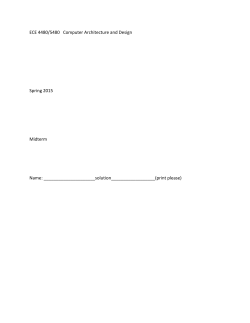 ECE 4480/5480 Computer Architecture and Design Spring 2015
