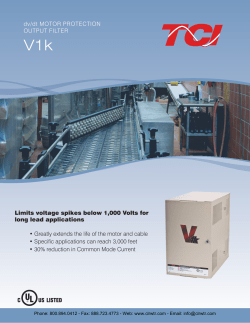 Trans-Coil V1k dv/dt Motor Protection Output Filter
