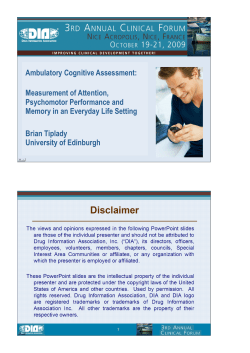 Ambulatory Cognitive Assessment