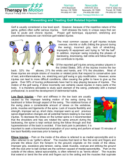 Golf-Preventing and Treating Golf Related Injuries
