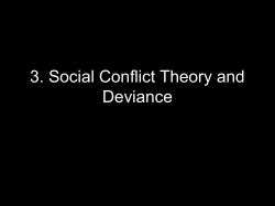 3. Social Conflict Theory and Deviance - Windsor C