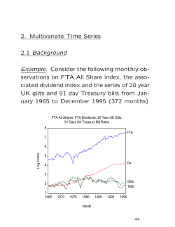 2. Multivariate Time Series 2.1 Background Example. Consider the