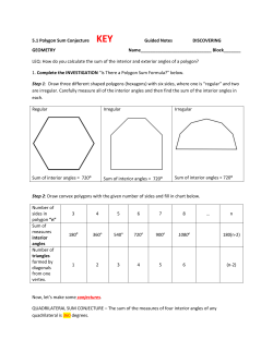 Unit 5 - Properties of Polygons notes - KEY